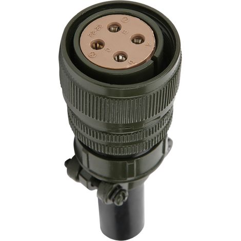 Connecteur aéronautique 4 broches pour moteurs et équipements : prise droite (au-dessus de 2,2 kW, en dessous de 5,5 kW). (1/5)