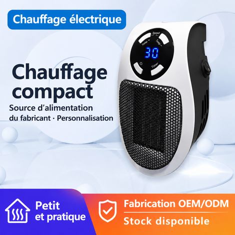 Mini radiateur soufflant céramique PTC 350W prise UE sans télécommande réf 7891 11,5 × 11,6 × 18,8 cm 380 g – Livraison gratuite (1/5)