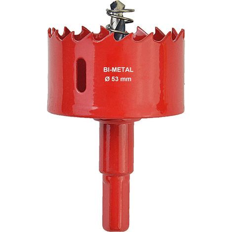 Scie Cloche 53mm M42 Avec Hexagonale Adaptateur Pour Fer Aluminium, Cloison Sèche, Tuyau, Plastique Métaux 1pcs (1/4)