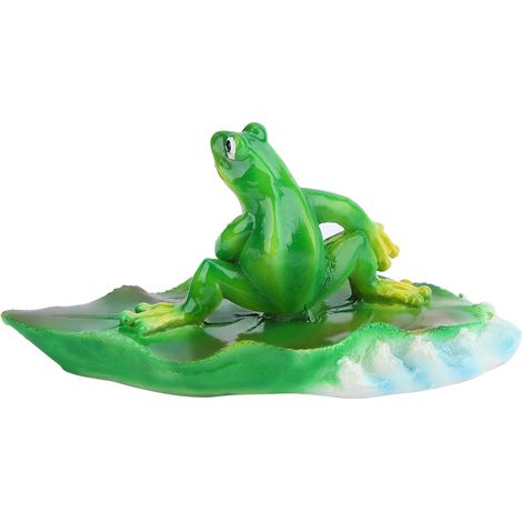 Decoración flotante para agua [Flor/Animal] – 17 cm. Decoración de resina verde para piscina, estanque, fuente o bañera – 1 unidad. (1/5)