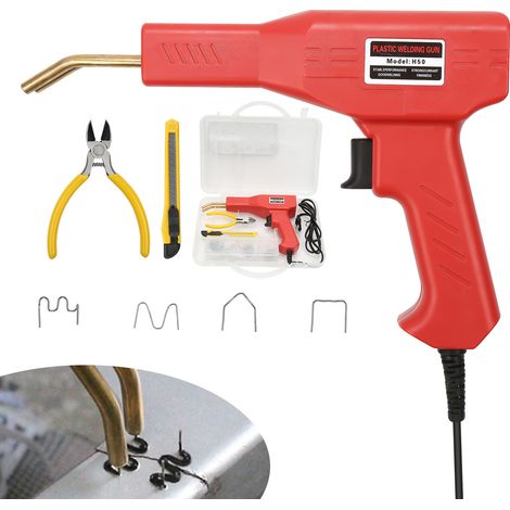 SWANEW Saldatrice di plastica auto,50W,pistola di saldatura di riparazione,200 morsetto paraurti auto (1/5)