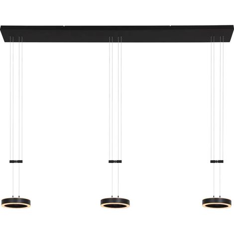 [GEBRAUCHT] B-Ware Steinhauer Hängelampe Pendelleuchte Piola Schwarz 3 Flammig Led Leuchte 120 Cm