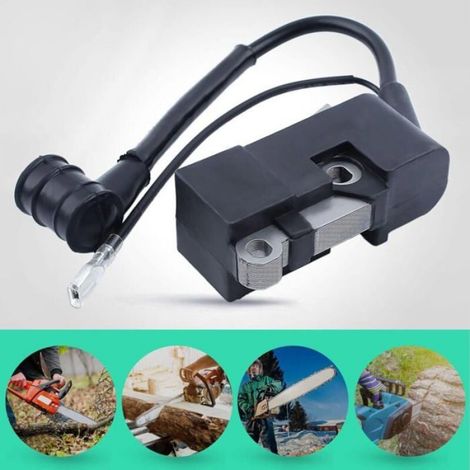AHLSEN Bobine d'Allumage Module pour Tronçonneuse 4500 5200 5800 45cc 52cc 58cc, Adefol Module de Bobine d'allumage Tronçonneuse