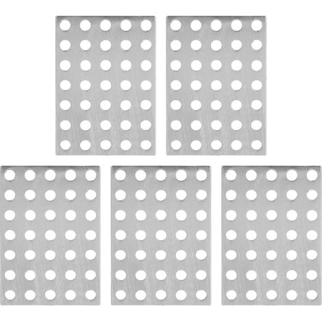 5 plaquettes de réparation en acier plat antirouille, équerre de fixation pour robots et bois (1/5)