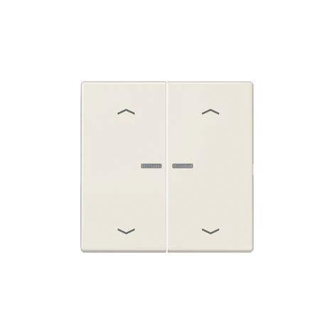 JUNG HOME Pulsador doble, con símbolos de flecha, con guía de luz, Duroplast, serie LS, blanco BT LS 17102 P