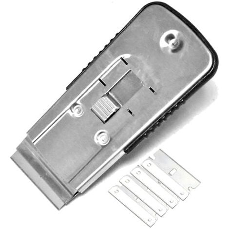 Lame de grattoir de nettoyage de verre en acier inoxydable, équipée de cinq lames, anticorrosion et résistante à l'usure, rétractable (1/4)