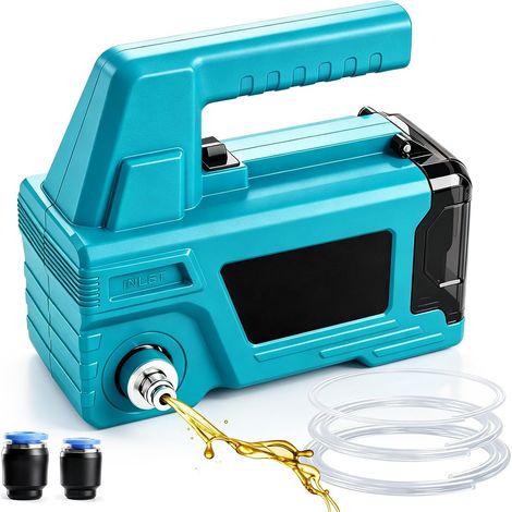 Pompe de Transfert à diesel sans fil Pour 18V Batterie,sans batterie Pompe Electrique Vidange Huile Moteur, Portable Pompe de Transfert de Carburant avec Tuyaux, pour bateaux et camions (1/5)