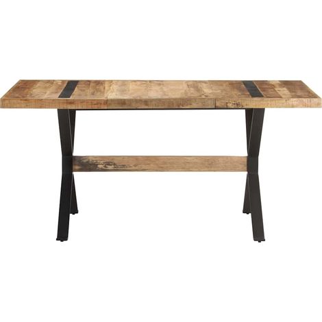 Maison Exclusive - Esstisch 160x80x76 cm Raues Mangoholz (1/5)