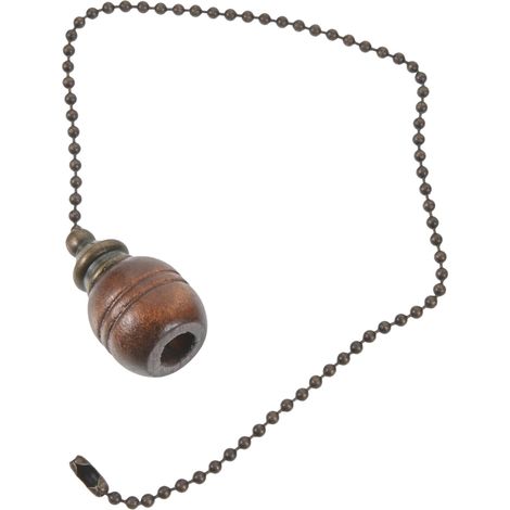 Chaînette de Traction en Bois Marron pour Ventilateur de Plafond Suspendre, Remplacement Facile, Solide pour Plafonnier (1/5)