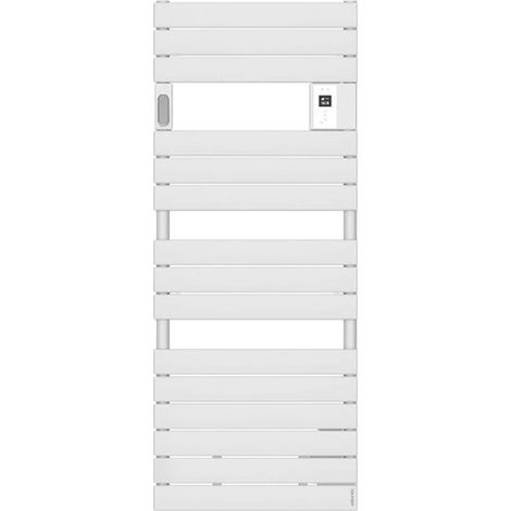 Sèche-serviettes électrique connecté avec soufflerie 1500W, H:102,7 x l:55 cm, blanc - Adélis, Atlantic