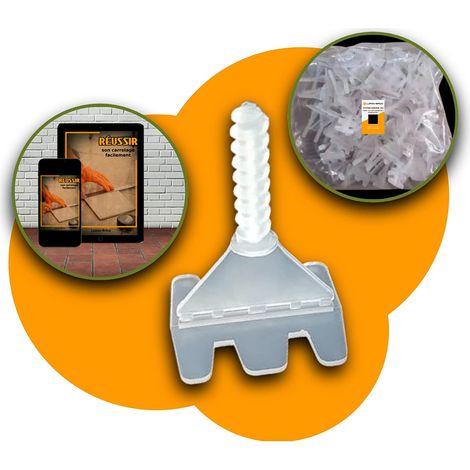 Sistema livellamento piastrelle clips 2 mm rapido 100 pezzi (1/4)