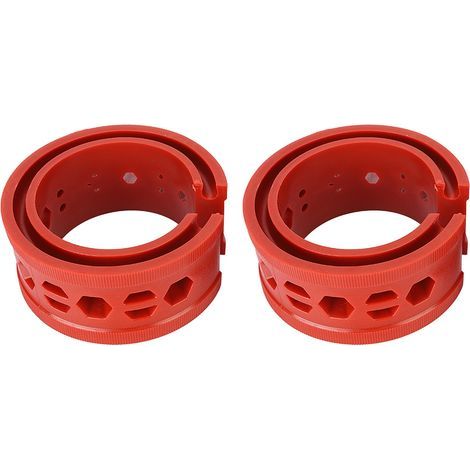 SEBS 2-piece red car shock absorber set, bump stop springs and adhesive, automotive maintenance tool (A) (1/5)