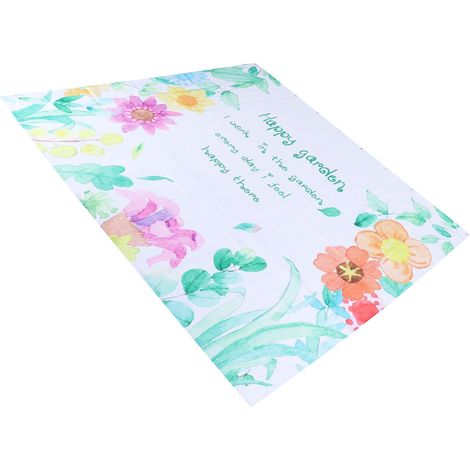 Rideau de douche à motif floral, été, polyester, imperméable, 1,5 x 1,8 m (4,9 x 5,9 pi) – décoration de salle de bain (1/5)