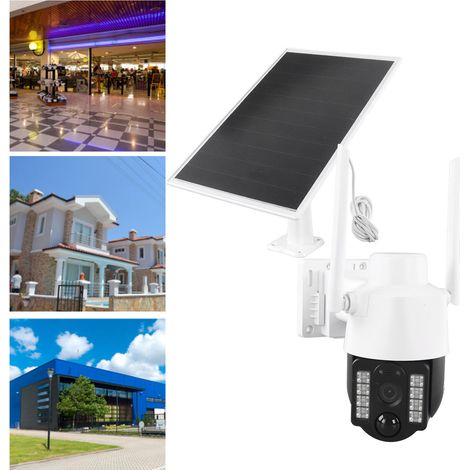 Caméra de sécurité extérieure solaire 4G 2MP grand angle avec projecteur, vision nocturne couleur, détecteur de mouvement PIR, alarme sonore 2 canaux, étanche IP65, version Asie du Sud-Est (1/5)