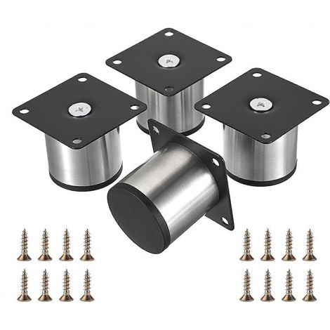 Verstellbare Schrankfüße, 4 Stück, 10 cm, goldfarben, aus Aluminiumlegierung, als Ersatzbeine für Sofas, Schränke, TV-Schränke und Ottomane (10 cm, schwarz)