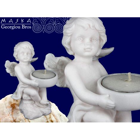 Angelo con candela - Alabastro greco