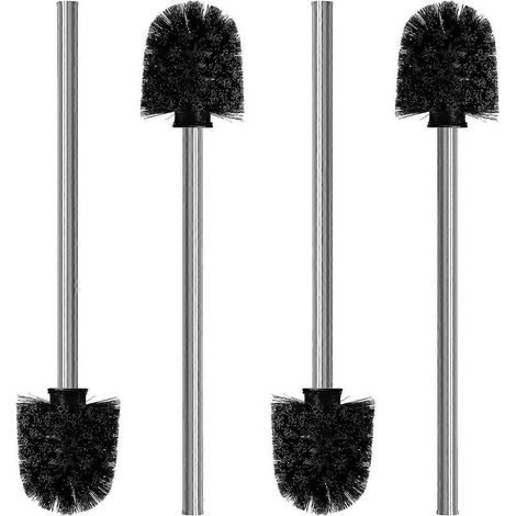 Online Store - Lot de quatre brosses de toilette de 8 cm de diamètre - brosses de nettoyage de toilette avec manches en acier inoxydable (1/5)
