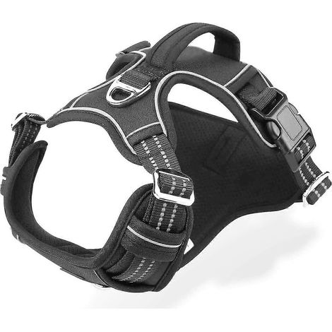 Filiyano-Harnais anti-traction pour chien, taille L, réglable, réfléchissant, avec poignée respirante, pour chiens de grande et moyenne taille. (1/4)