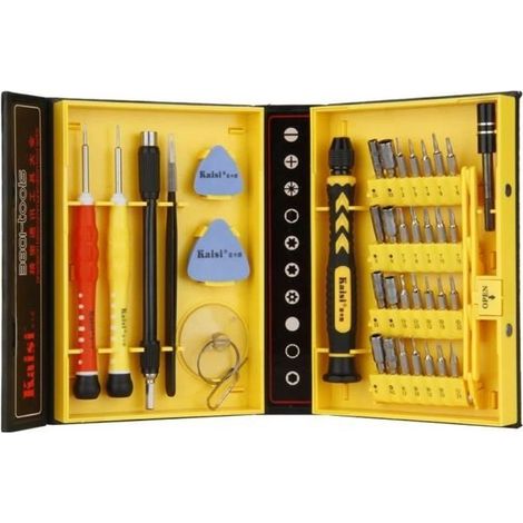 boite à outils réparation kit de tournevis 38 pcs en 1 set de précision pour dépannage téléphone ordinateur smartphone console (1/4)