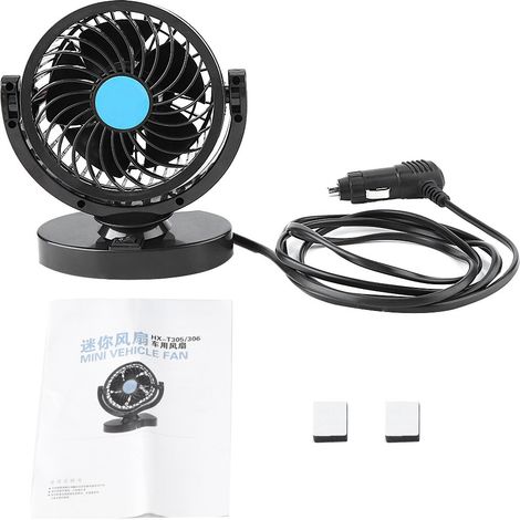 Ventilateur de voiture portable 12V, refroidisseur d’air silencieux, mini climatiseur de voiture (1/5)