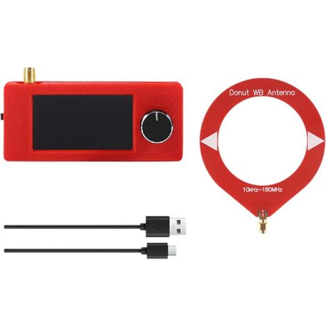 Geeignet für SI4732 Mini-Radios, Frequenzbereich 10-180MHz, SMA-Schnittstelle, Mini-Loop-Antenne, 1,9-Zoll-IPS-Bildschirm, LSB, USB-Schnittstelle, AM/FM-Tuning.