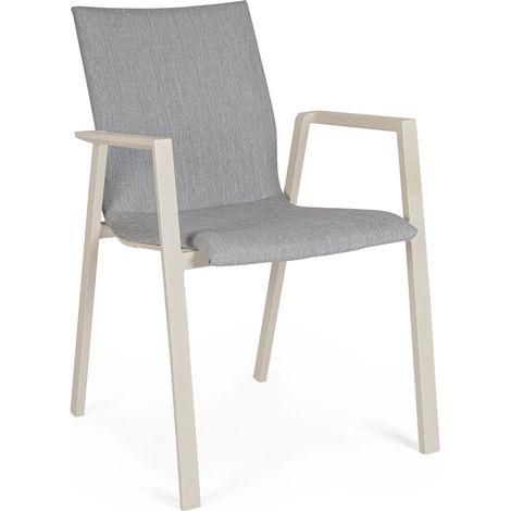 Bolzano Orte Gartenstuhl 55,5x60 Creme Aluminium (1/5)