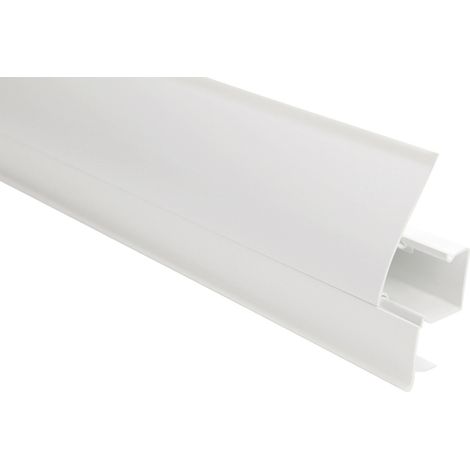 PVC Sockelleisten Sparpakete Fußbodenleisten 23x65mm Modern Kabelkanal (30 Meter / 15 Leisten, 101A weiß)