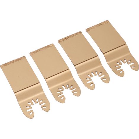Lame de scie oscillante diamantée en carbure cémenté (lot de 4), 3,3 cm (1,3 po), pour outil multifonction en bois. (1/5)