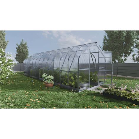 Serre polycarbonate larg 2,50 m Jura Standard, Long 8 m, Épaisseur 4 mm