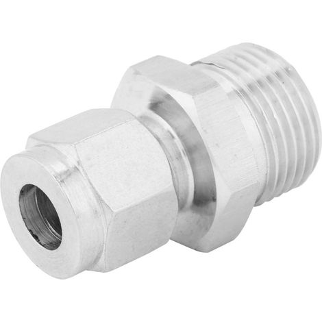 Raccord de tuyauterie en acier inoxydable à double bague, connecteur à manchon simple M201,5-8 (1/5)