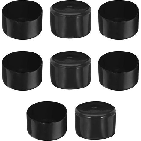 Set mit 8 Endkappen, 65 mm Innendurchmesser, rund, PVC-Gummi, flexibel, für Rohre, Zäune, Möbel (1/5)
