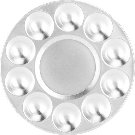 Palette de peinture aluminium 10 godets, plateau pour poterie, outils d'art créatif, kit de loisirs créatifs. (1/5)