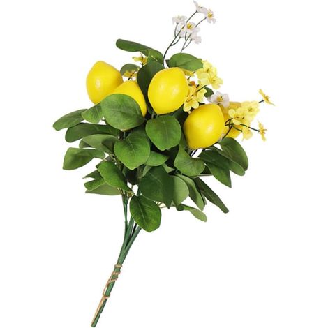 Bouquet De Citron Artificiel Imitation Décoration Intérieure Fausse Branche De Citron pour Salon (1/5)