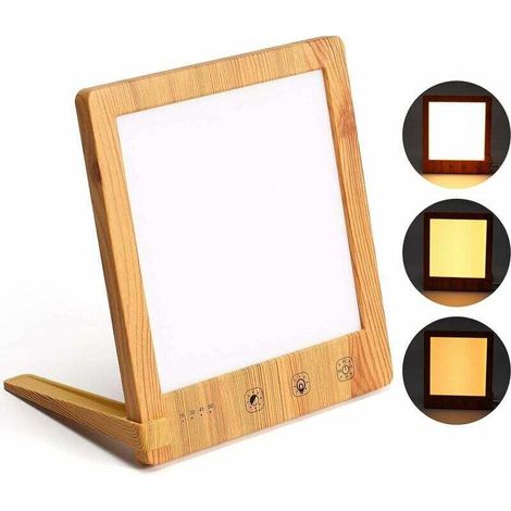 Lampe de Luminothérapie, Lampe de Thérapie LED 10000 Lux , Lampe LED à Commande Tactile pour L'intérieur Lampe Solaire à LED pour Bureau à Domicile, Minuterie,de (1/4)