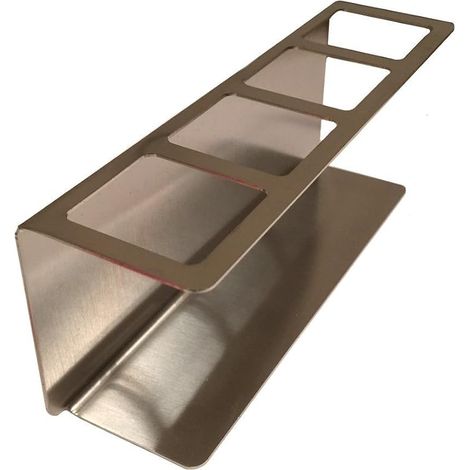 soporte para cepillos de dientes, acero inoxidable, 4 ranuras, diseño compacto, para baño (1/5)
