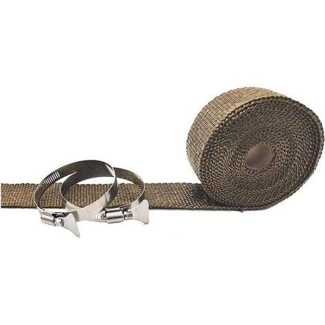 Isolation de Tuyau, Enveloppe de Tuyau Ignifuge Amovible Anti-brûlure, Diamètre Réglable, Enveloppe de Tuyau de Poêle Résistante à la Chaleur et aux Intempéries avec 2 Pinces (1/4)