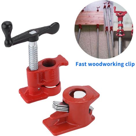 Hochleistungs-Rohrschellen-Set 19 mm (3/4 Zoll) für die Holzbearbeitung.