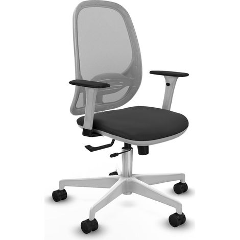 Chaise de bureau piqueras y crespo Cilanco blanc simili cuir (1/2)