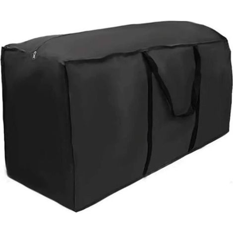 Lntyq Extrêmement Grand Sac de Rangement pour Coussins de Salon de Jardin Draps Oreillers Coussins Sac à Main avec Poignée 210D Oxford Imperméable（116×47×51cm）