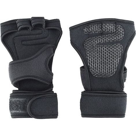 Gants Cross Training - Soutien Poignet Intégré - Protection Paume Anti-Cloisonnement - Pour Fitness, Musculation, Tirage et Escalade - Par Paire (1/5)