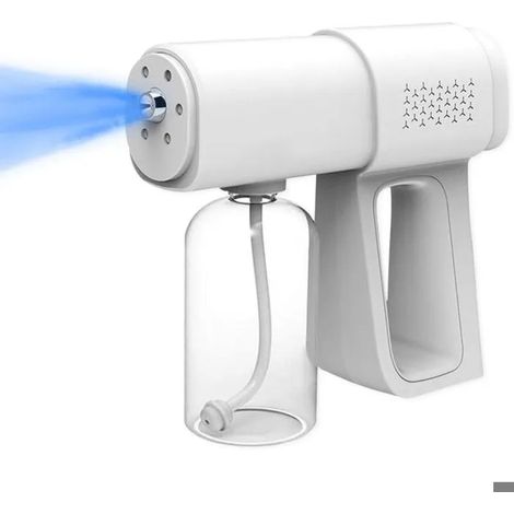 Brumisateur désinfectant professionnel, pistolet pulvérisateur sans fil à particules fines de 380 ml (blanc) (1/4)
