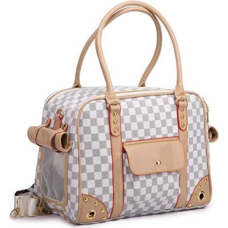 Sac De Transport En Cuir Pu De Luxe Sac De Transport Pour Petit Chien Chat Animal De Compagnie, Sac à Main Fourre-tout De Voyage (1/3)