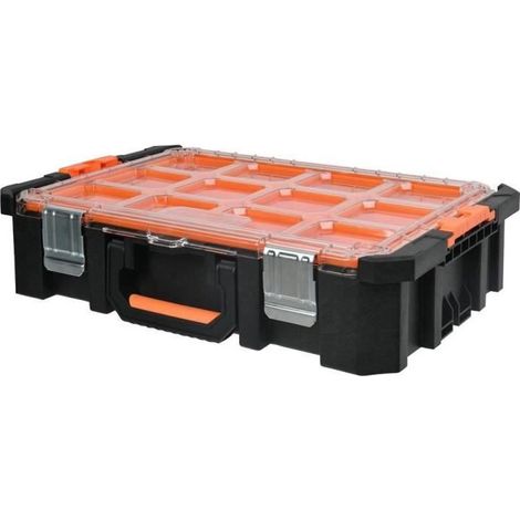 Valigetta organizzatrice - TOOD - 12 vaschette removibili - Coperchio trasparente - 53x37x13 cm (1/4)