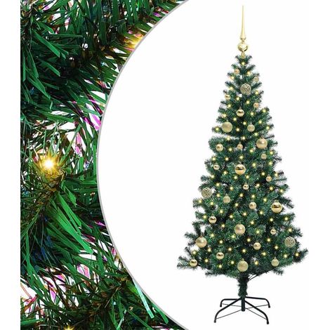 Albero di Natale  Albero natalizio  Albero festivo artificiale con luci integrate Verde 150 cm (1/5)