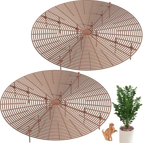 Lot de 2 Grilles Protection Pots – Couvre-Sol Anti-Chat (1/5)