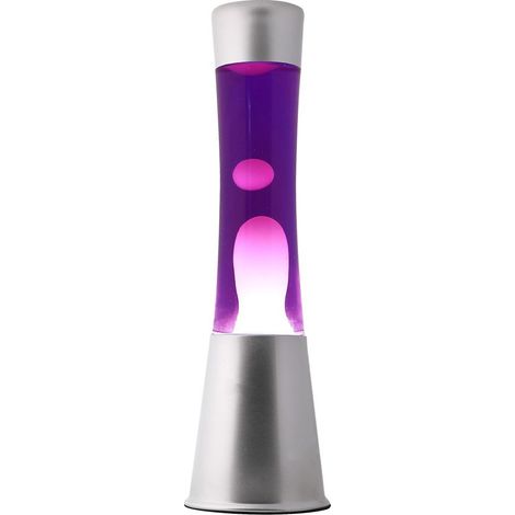 iTotal - Lava Lamp 40 cm - Silver Base, Purple Liquid and White Wax (XL1792)