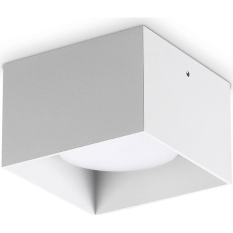 Plafoniera Contemporanea Spike Alluminio Bianco 1 Luce Gx53 15W 3000K Ip20