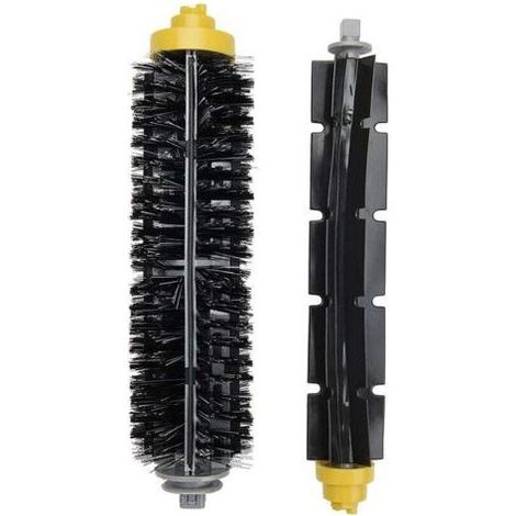 Deux rouleaux principaux pour iRobot Roomba séries 600 et 700. Brosse multifonctionnelle pour iRobot Roomba, composée de poils et de silicone. (1/4)