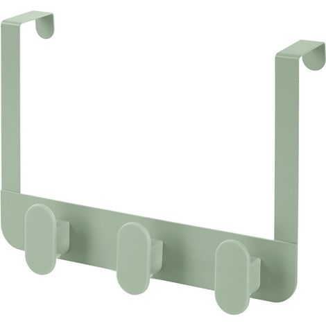 Gancio bagno triplo in acciaio e plastica verde rettangolare Fiore (1/3)