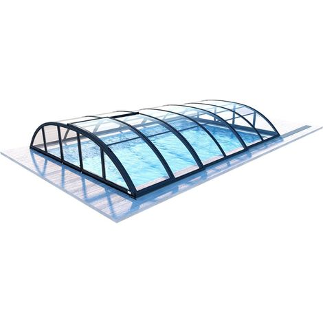 Copertura telescopica per piscina Horizon - 5.95x3.08 m - Policarbonato compatto da 3 mm - per la piscina BAS7305 - ECO335
